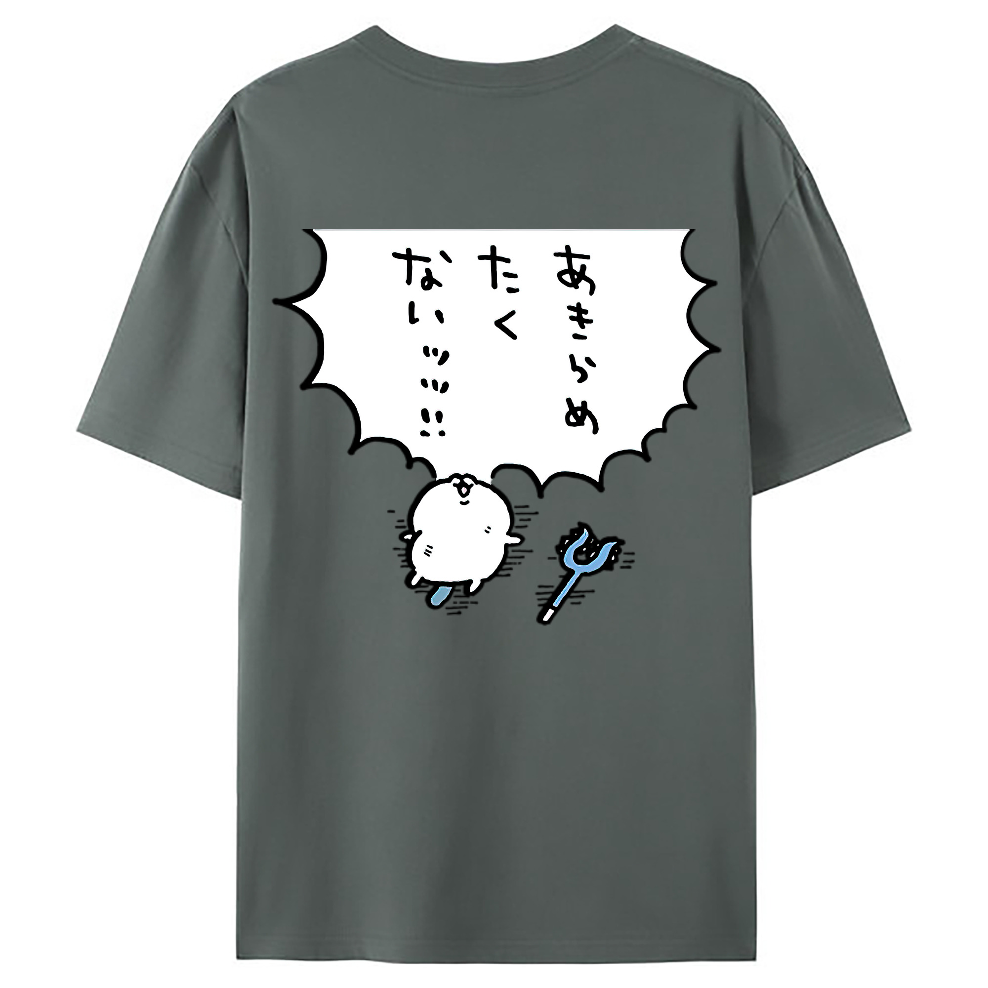 （画像用） ちいかわ ちいかわ Chii-kawa chiikawa 綿100％ メンズ半袖Tシャツ（バックプリント） 通気性